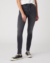 DAMSKIE SPODNIE JEANSOWE WRANGLER HIGH RISE SKINNY SOFT STORM W27H-ZJ-29K 112128153